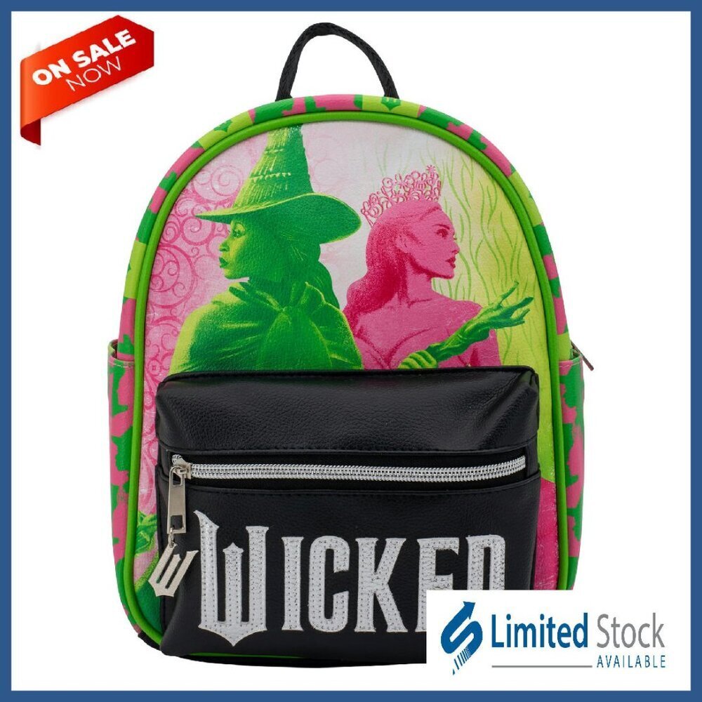 Mini PU Backpack Purse with Metal Charm, 10.5 Inch Vegan Leather Shoulder Bag